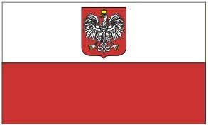 Poland State Flag and Civil Ensign Flag 3ft x 5ft Nylon - Outdoor