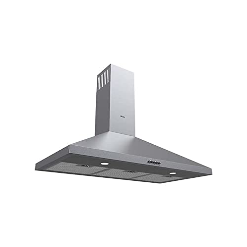 جنرال سوبريم، شفاط مدمج جداري مع مدخنة تصميم هرمي، 90سم، معدل الشفط 1000 م 3 / ساعة، 3 سرعات للمروحة، ستانلس، GSCH90FS