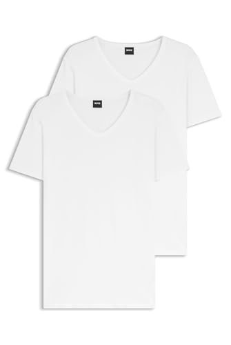 BOSS Herren T-Shirt, 100 Weiß, M