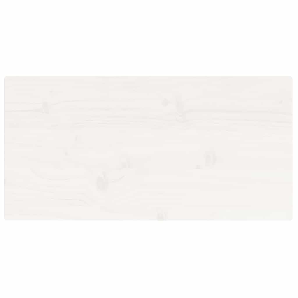 Piano in pino 80 x 40 x 2,5 cm, laccato bianco, rettangolare, in legno massello con angoli arrotondati, per scrivania, fai da te, pieghevole, piano di lavoro, cucina, ufficio
