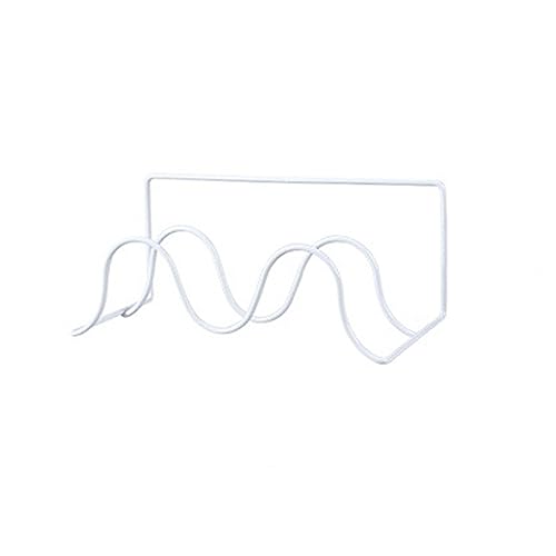 OFFSCH Double Layer Wall Mount Shoe Rack Space Saving Slippers Organizer for Home Easy Installation with Self Adhesive Hooks Heavy Duty Shelf White