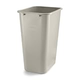 STAPLES COASTWIDE 125070 Soft Molded Wastebasket 10.25 Gallons Beige 20-Inch H x 15 1/2-Inch W x 11-Inch D