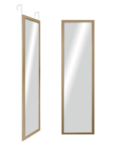 CHELY INTERMARKET MOD19300 Espejo De Puerta Cuerpo Entero Pino Estilo Moderno Minimalista 30x120cm Ideal para Vestidor Entrada Diseño Vertical con Kit De Colgar Montaje Fácil Madera Ingenieria