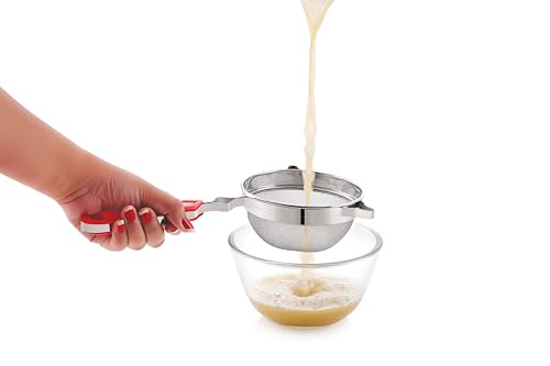 Image of Tosaa Stainless Steel Juice Strainer, Stainless Steel Soup & Juice Strainer- Big Tea STRAINERS(4) 26L x 11W x 6H Cm