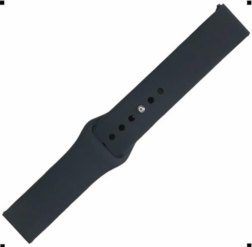 Pulseira Borracha 20mm Gts 2 3 4 Mini Galaxy Active DM ACESSÓRIOS (PRETO)