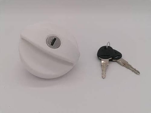 CR-MOESANCO® Wassertankdeckel für Wohnwagen mit 2 Schlüsseln für Wohnmobil oder Wohnmobil, Weiß