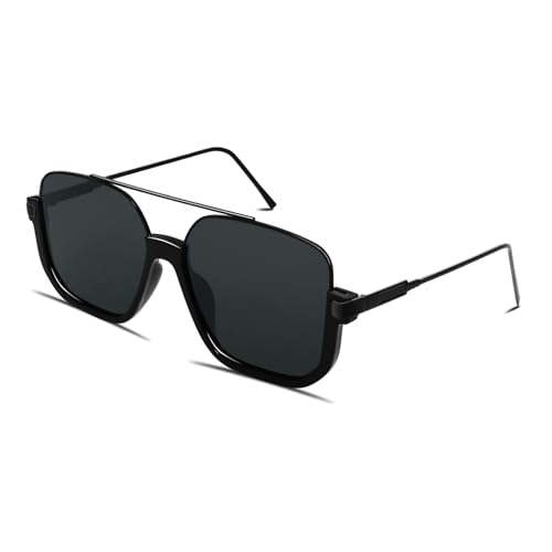 GUVIVI Retro Oversized Aviator Sunglasses