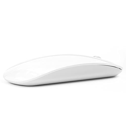 Uiosmuph U30 Souris Bluetooth, Trois Modes Souris sans Fil (BT5.1+ BT5.1+ USB) Bluetooth silencieuse Rechargeable Souris Portable pour Mac/Ordinateur/Linux/Android (Blanc)