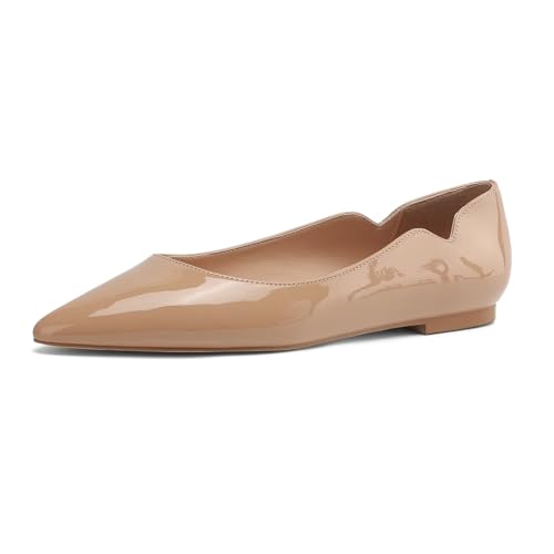 Classic Pointed Toe Flats for Women Dressy Comfortable, Slip-On Dress Business Casual Office Work Shoes