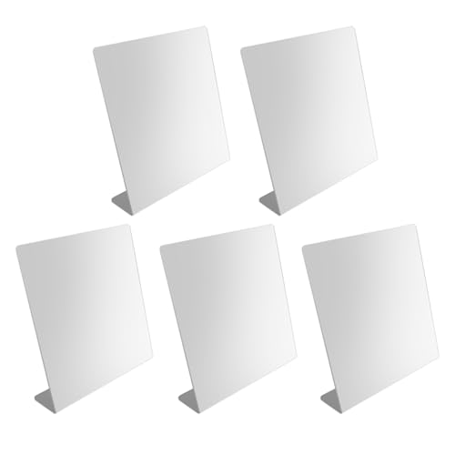 5 espejos de mesa acrílicos rectangulares 8.5x9 pulg miniatura 1