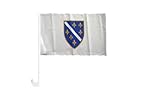 Flaggenfritze® Bosnien alt 1992-1998 Autofahne 30 x 43 cm – Autoflagge für Autokorso, Public Viewing, Sportevents und Deko