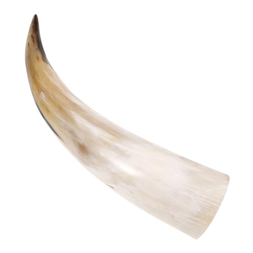 Garneck Ox Horn Wall Hanging Vase Retro Horn Flower Arrangement Wall Sconce Craft Home Decoration 26-28cm Country Style