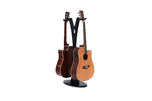 Ruach GS-1 Double support en bois pour guitare acoustique et électrique Noir - Les Beatles, Paul McCartney, John Lennon, RIngo Starr, George Harrison Ruach GS-1 Double support en bois pour guitare acoustique et électrique Noir – Image 3