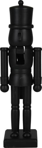 Nussknacker Schwarz 1 ZauberDeko Nussknacker Holz Figur Schwarz 25cm Klein Glänzend Matt...