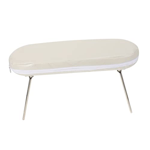 PAMINGONO ネイルアートハンドピロー ネイルアームハンドピロー ストライプスロー枕 マニキュアネイルピロー 折りたたみネイルアート枕 アームレストクッション マニキュア枕 白い Puレザー