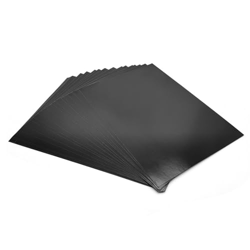 Laser Marking Test Paper, High Contrast Black Double‑Sided Test Sheet for Fiber/UV/CO2 Laser Marking Machine, Optical Path Calibration, Focus and Spot Testing, 10 Sheets Pack