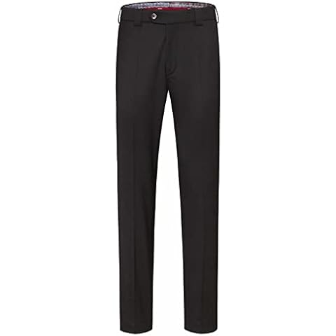 MEYER Roma Wool Chino Trousers - Black Cover