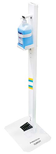 Foot Operated Hand Sanitizer Stand Freestanding Fully Adjustable Hand Sanitizing Station for Home Office Commercial and Industrial Use - Non Corrosive Powder Paint MS Steel - with 5 Years Warranty