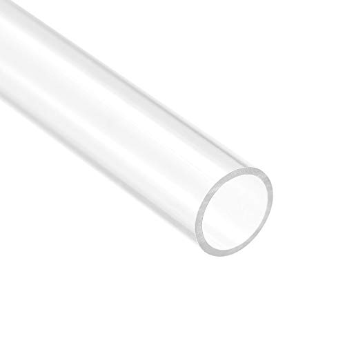 Image of uxcell Clear Rigid Tubing 8mm(5 /16'') ID x 10mm(25 /64'') OD x 1Ft Length Round Plastic Polycarbonate Tube