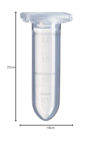 IS IndoSurgicals Polypropylene Microcentrifuge Round Bottom Tube (2 ml, Clear) - Pack of 500 Pcs