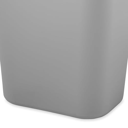 Caneca de plástico rectangular Rubbermaid 3.5 galones gris miniatura 6