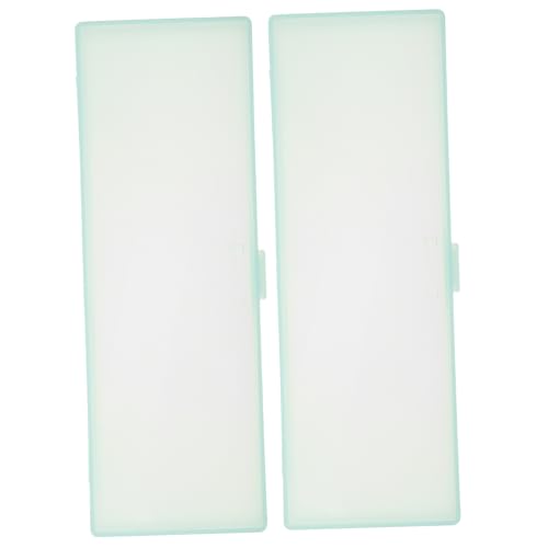 4pezzi Scatola Trasparente Per Cancelleria Astuccio Portatile Per Matite e Forniture Ufficio Materiale Resistente Fruttato Design Pratico e Compatto Per verde plastica