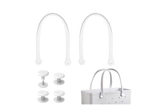Image of Replacement Straps for Large Rubber Beach Bag, Replacement Handles with 4 Snaps for Rubber Beach Bag, EVA Bag Strap Replacement, Beach Bag Repair Kit