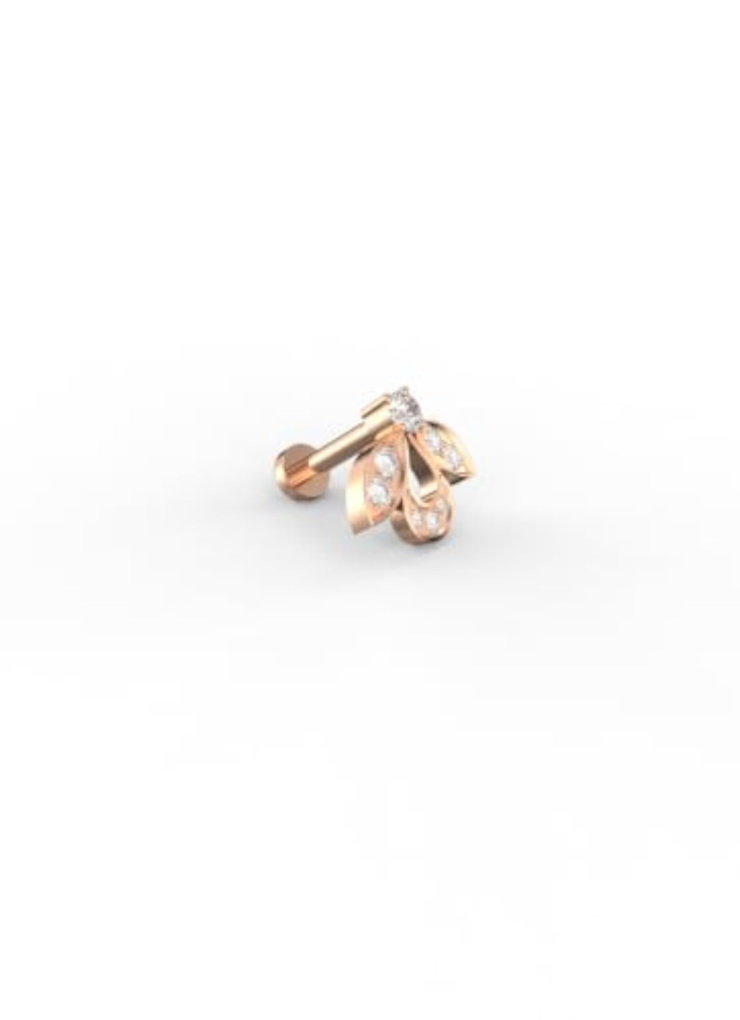 The Gauri Lab-Grown Diamond Nose Pin, Elegant Gift