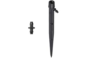 50-Count 6-Inch 360-Degree Multi-Use Adjustable Vortex Sprayer with Spike and Adapter for Enhanced Garden Irrigation