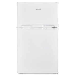 MEDION Mini Kühl-Gefrierkombination (85 Liter, 61L Kühlteil, 24L Gefrierteil, freistehend, 40 dB, transparente Gemüseschublade, Türanschlag wechselbar, MD 37689) weiß