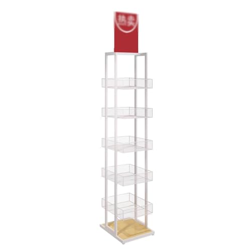 Soporte de metal para aperitivos con ruedas, para sala de estar, cocina y oficina, soporte para patatas fritas (color blanco, 30 x 35 x 145 cm)