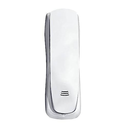 Teléfono fijo con cable para pared tamaño mini color blanco miniatura 4
