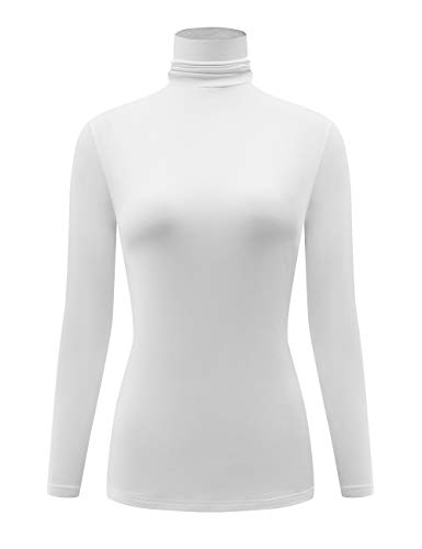 Image of Kindcall Casual Turtleneck Tops Lightweight Long Sleeve Soft Thermal Shirts for Women