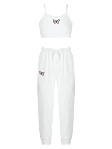 iiniim Mädchen Sport Kleidung Set Jogginganzug Kariert Crop Top...