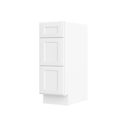 Furinno Shaker Bath Vanity Cabinet Without Top, Ready to Assemble, 21 D x 12 W x 34.5 H, White