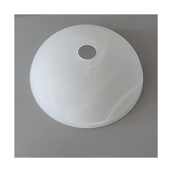 Nino Mikado Glas alabasterfarbener Schirm Fluter Pendelleuchte Lampe Glaslampenschirm 30 cm – Bild 4