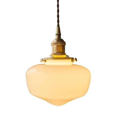 Suspension LED en verre blanc anti-éblouissement pour lecture en chambre