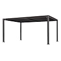PURPLE LEAF 11' x 15' Louvered Pergola Outdoor Adjustable Louvre Shade Modern Patio Aluminum Pergola with Retractable Roof for Deck Backyard Garden Hardtop Gazebo
