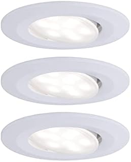 Paulmann 99931 LED recessed luminaire Calla Round incl. 3x6.5 watt IP65 dimmable recessed Spotlight White matt Cabinet Light Plastic recessed lamp 4000 K