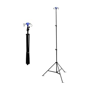 JFBHSD Faltbarer Infusionsständer mit 4 Haken