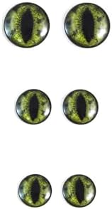 Green Alligator Inspired Glass Eyes Bundle Small Meduim or Large sizes 6mm to 30mm Jewelry Cabochons Art Taxidermy Domed image 5