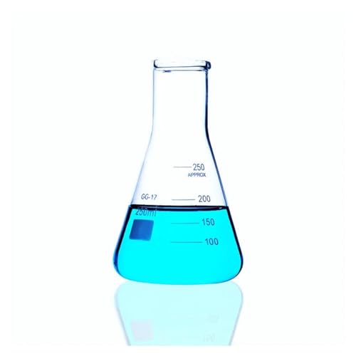 Flacon conique en verre de laboratoire grand calibre Erlenmeyer récipient 50ml à 1000ml