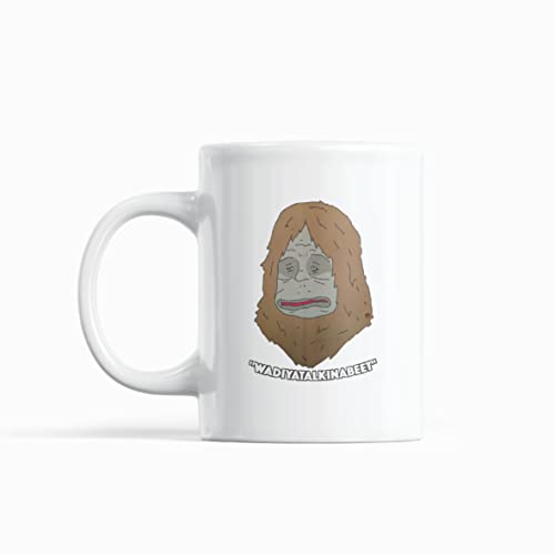 BakoIlsland Sassy The Sasquatch Mug - Sassquatch Funny Bigfoot Sassy - Tazza a tema Big LEZ Show serie TV ispirata, tazza da caffè e tè, bianco 110z