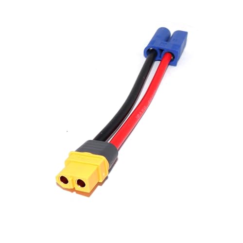 Adaptador conector macho XT60 a hembra EC5 con cable 10cm miniatura 4