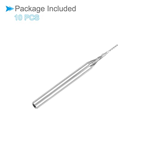 Image of Carbide End Mill Engraving Milling Bits, 0.6mm Bit Dia. 1 /8 inch Shank, CNC Cutting Router Bits Tool - (Applications: for PCB Machine), 10-Pieces