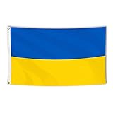 3x5 Ft Ukraine Country Flag Outdoor Indoor Decoration Flag Double Stitched Polyester with Brass Grommets……