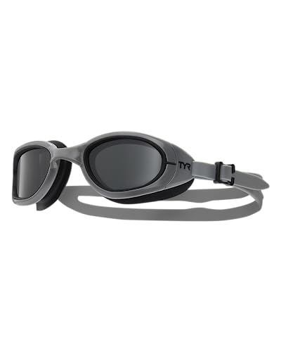 TYR Adult Special Ops 2.0 Polarized Swim Goggles, Smoke/Grey