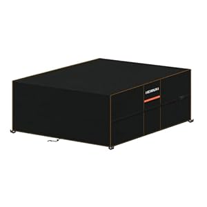 HEIMUNI Gartenmöbel Abdeckung Wasserdicht Gartensofa Abdeckung Lounge Sofa Schutzhülle für Gartenmöbel Lounge Abdeckplane Schutzhülle für Gartentische Garten Loungemöbel Abdeckung 180x180x90cm