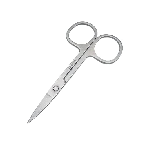 Ciseaux à Sourcils, Ciseaux de Sourcils Incurvés en Acier Inoxydable, Ciseaux à Ongles, pour Couper Cheveux Nasaux, Cils, Cheveux