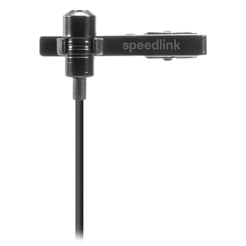 Speedlink SL-8691-SBK-01 - Micrófono (cierre de clip), color negro